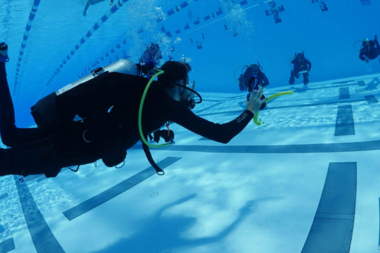 SDI Instructor with Students in pool